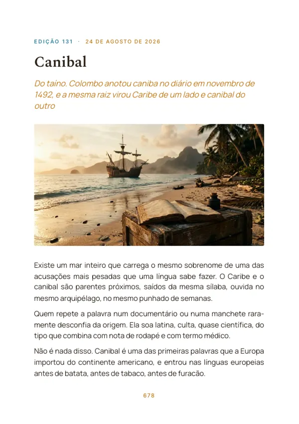 Página 678 do volume: abertura da edição 131, Canibal