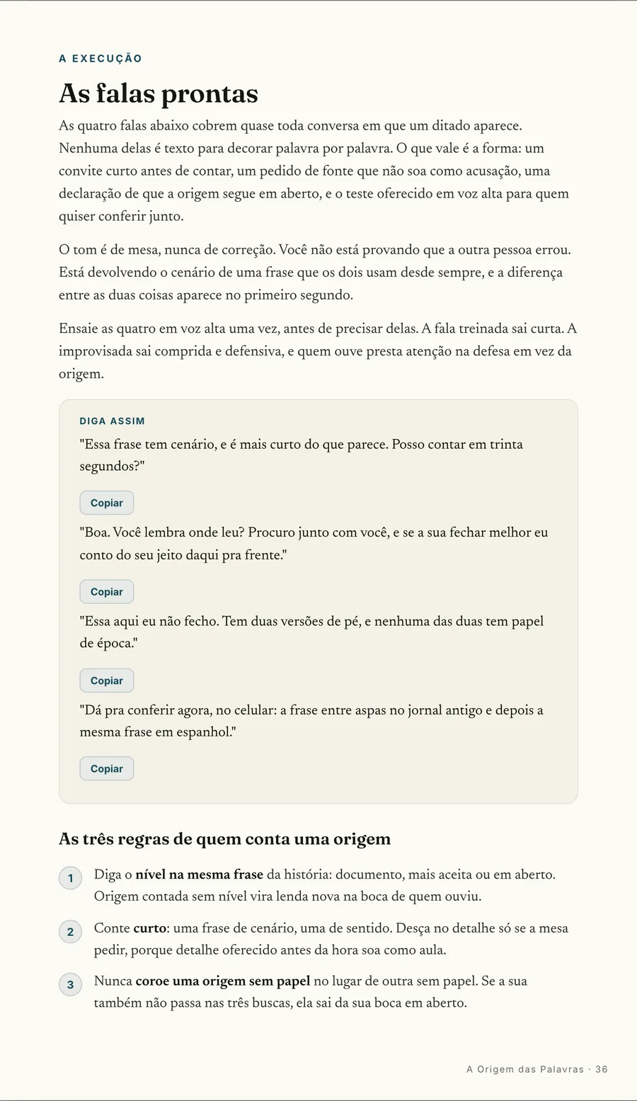 Falas prontas: O que dizer na mesa: o convite de trinta segundos e o pedido de fonte que não acusa